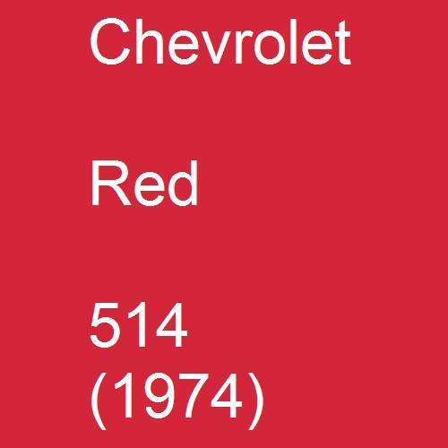 Chevrolet, Red, 514 (1974).